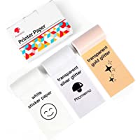 Los mejores  - Phomemo Papel Autoadhesivo Térmico- Blanco - Dorado - Brillo Blanco- para Mini Impresora Térmica Phomemo M02 - M02pro…